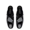 Blair Flat Mule In Black Patent Leather sold by Larroude