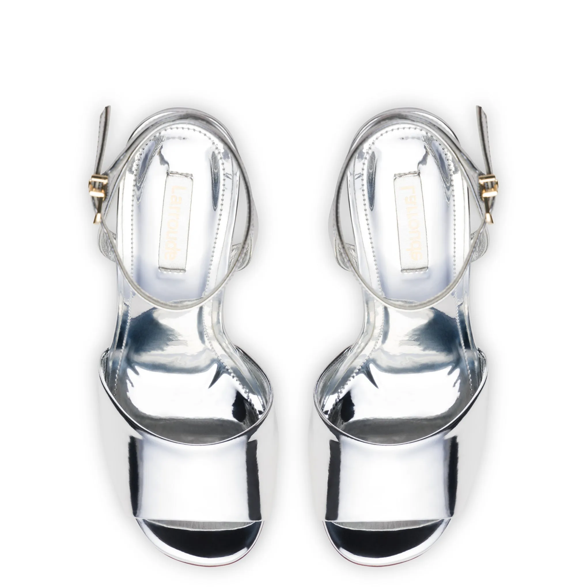 Yves Wedge In Silver Specchio sold by Larroude product image thumbnail 3