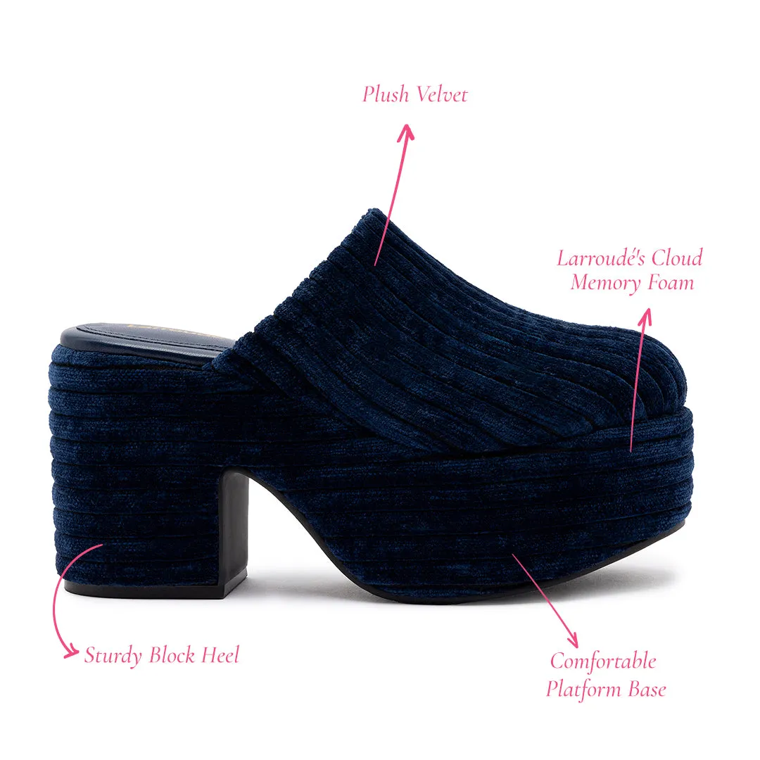 Miso Platform Clog In Midnight Velvet sold by Larroude product image thumbnail 5