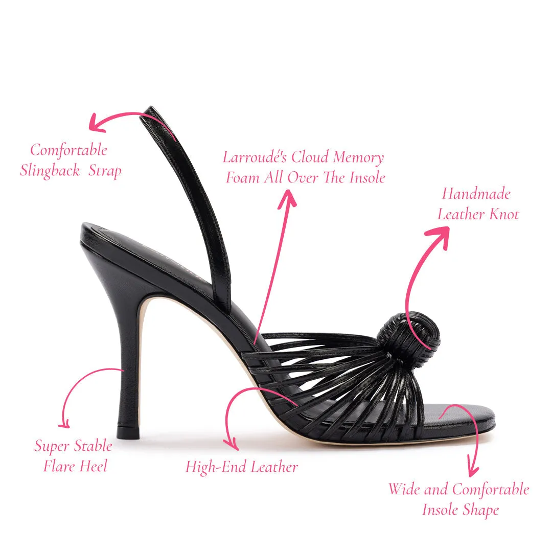 Valerie Slingback Sandal In Black Leather sold by Larroude product image thumbnail 5