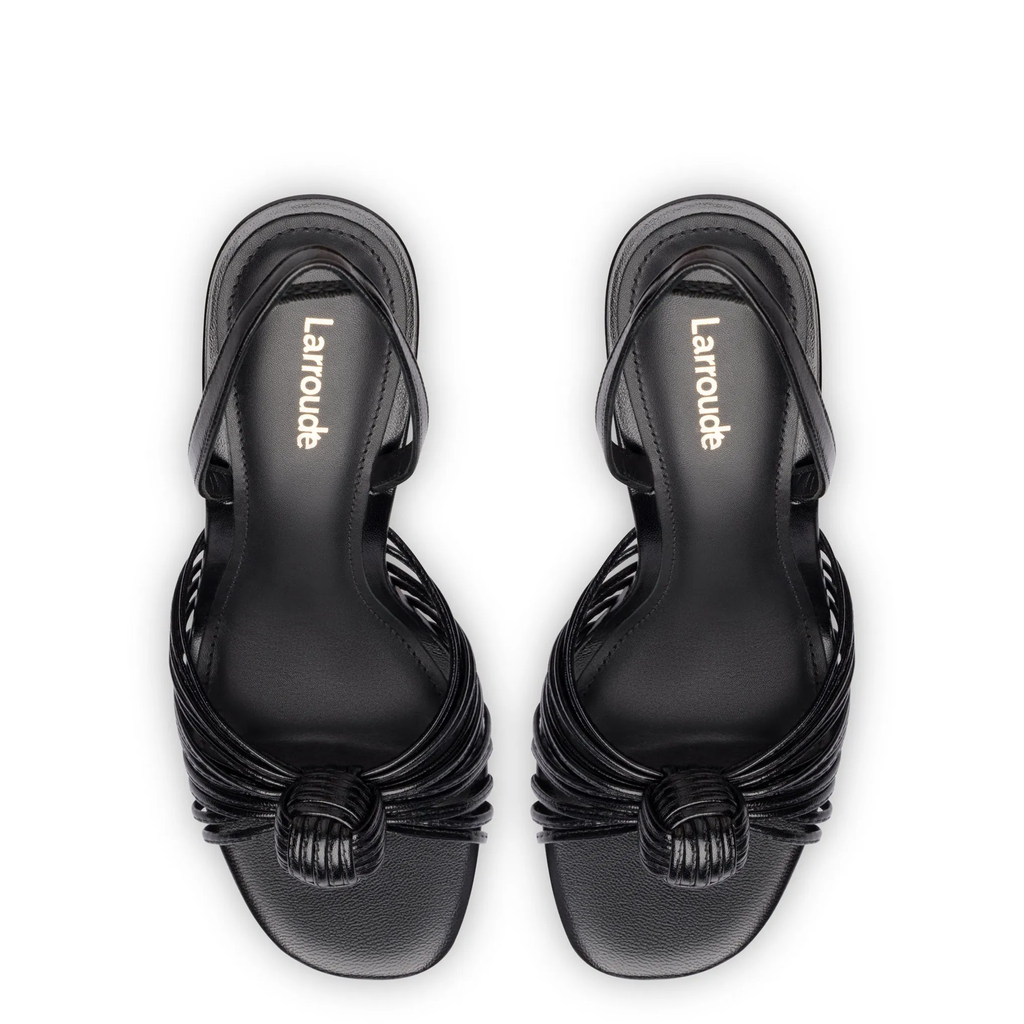 Valerie Slingback Sandal In Black Leather sold by Larroude product image thumbnail 3