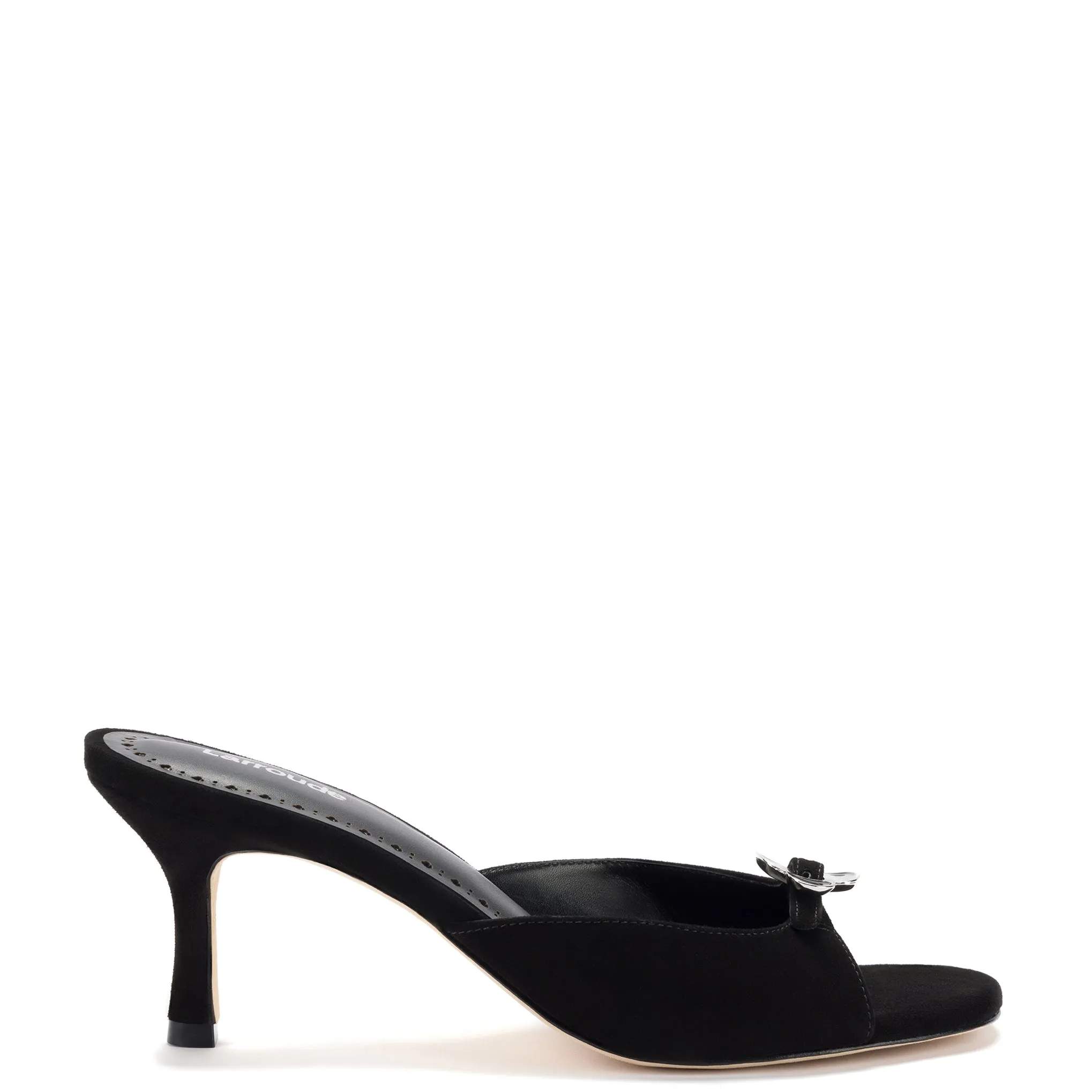 Daisy Mule In Black Suede sold by Larroude