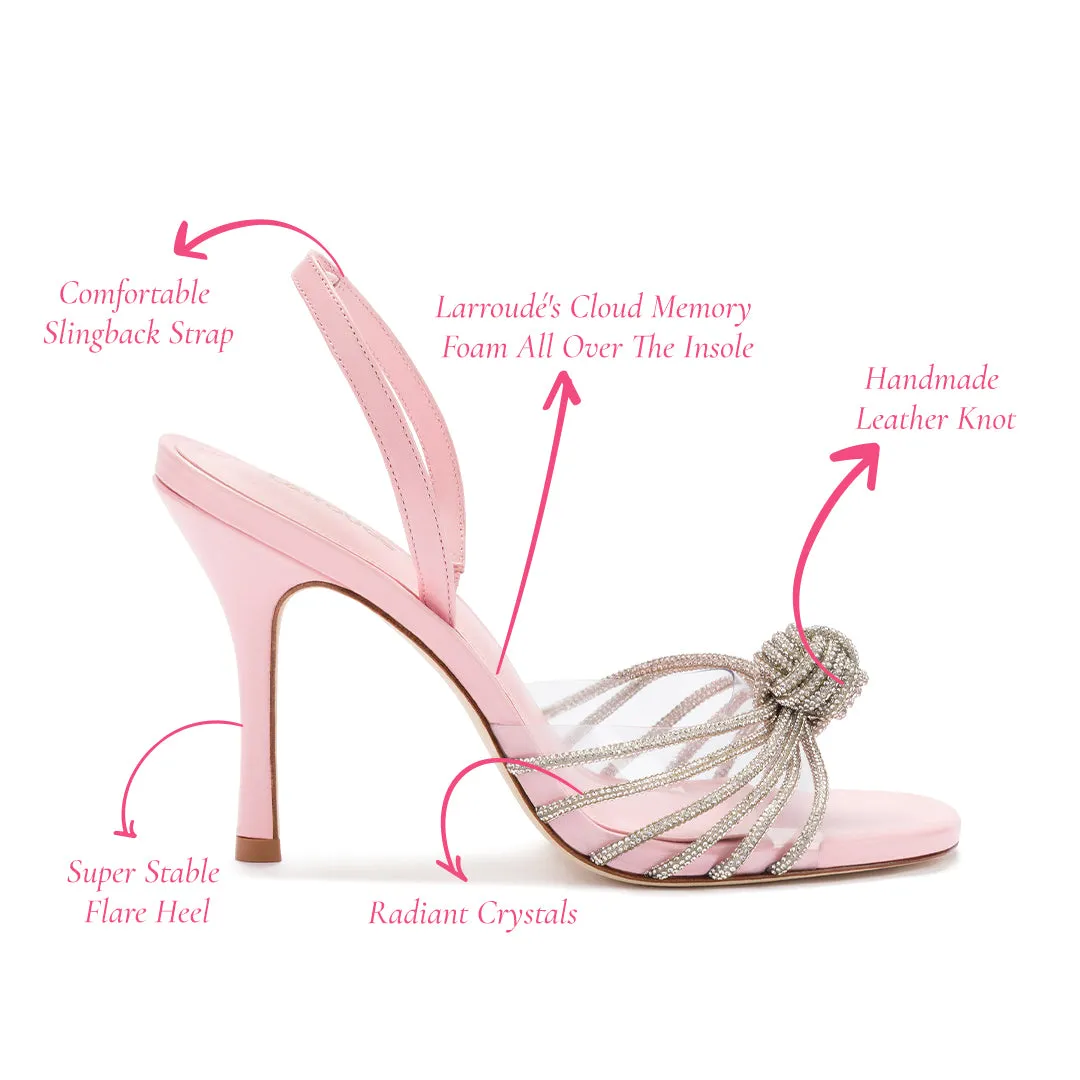 Valerie Crystal Slingback Sandal In Tulip Leather sold by Larroude product image thumbnail 5