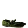 Blair Ballet Flat In Bosco Velvet sold by Larroude