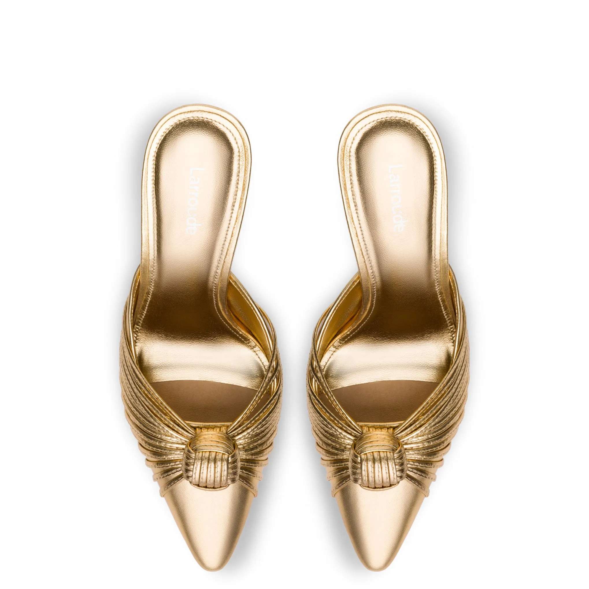 Valerie Pump In Gold Metallic Leather sold by Larroude product image thumbnail 3