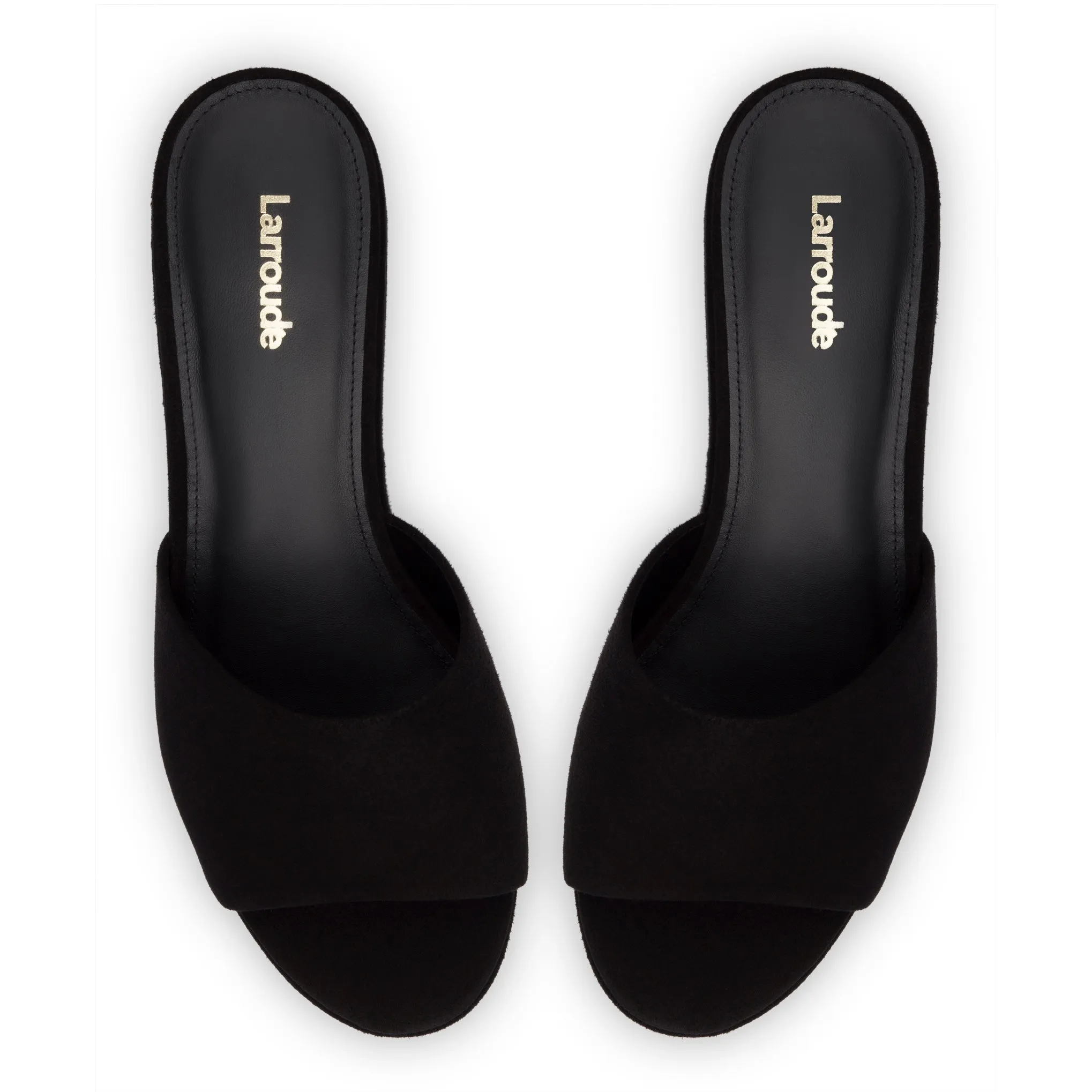 Miso Platform Sandal In Black Suede sold by Larroude product image thumbnail 3
