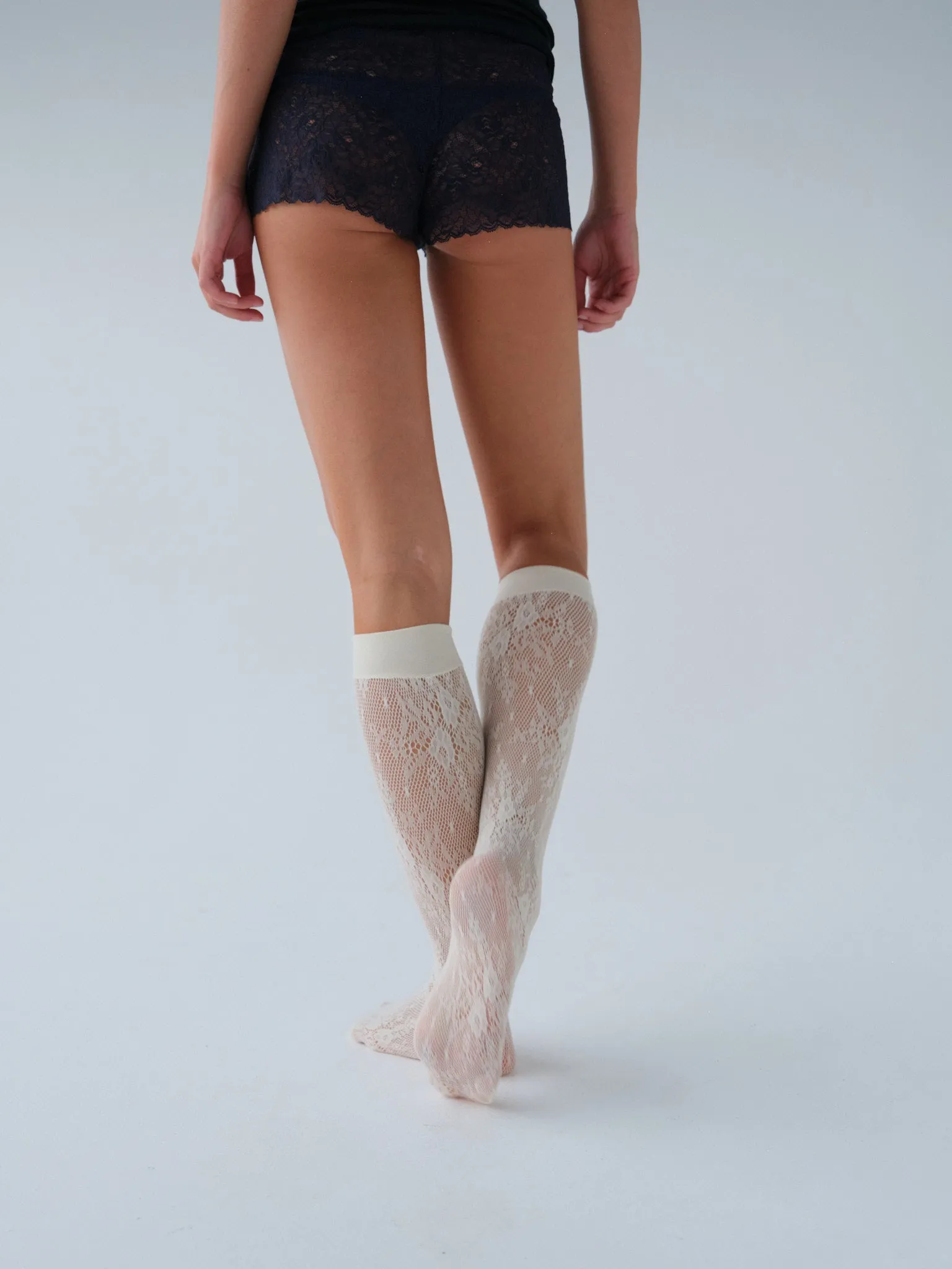 Rosa Lace Knee-Highs Ivory sold by Fruity Booty product image thumbnail 4