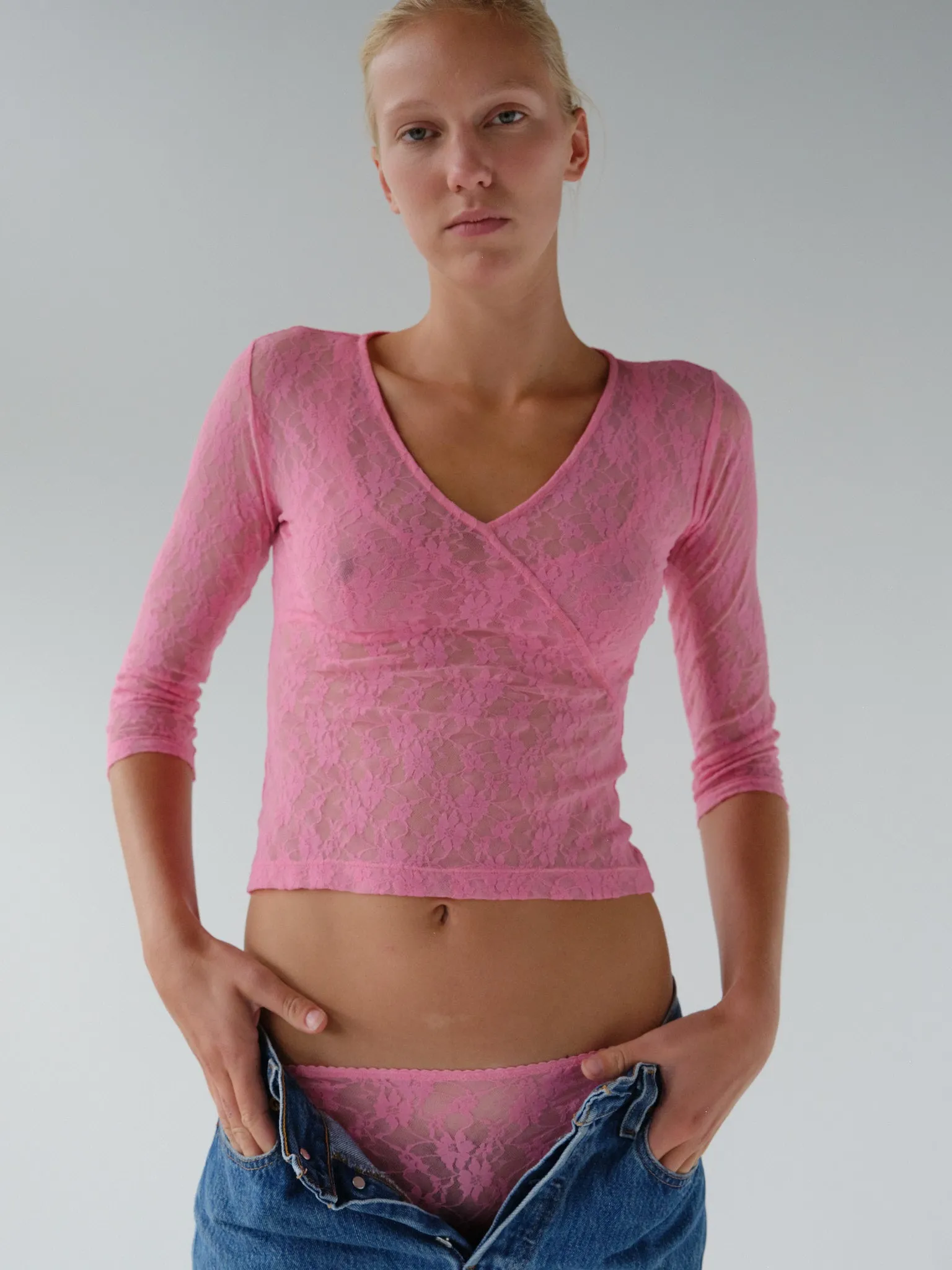 Lace Moss Wrap Top sold by Fruity Booty product image thumbnail 2