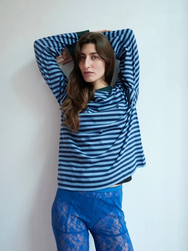 Blue Stripe Long Sleeve sold by Fruity Booty