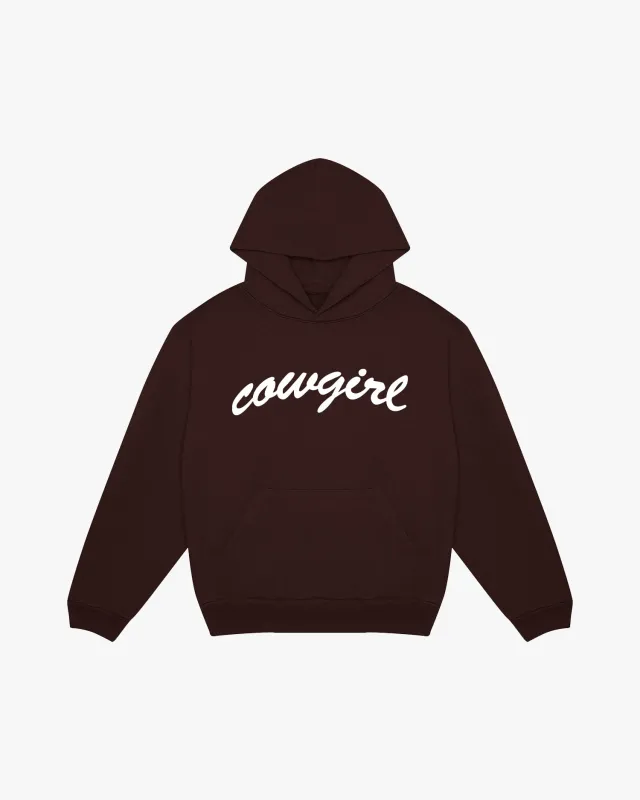 Cowgirl Script Hoodie (Chocolate Brown) made by Cowgirl