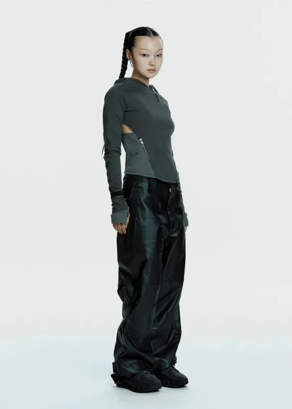 Hooded Asymmetric Zip Top made by HYEIN SEO