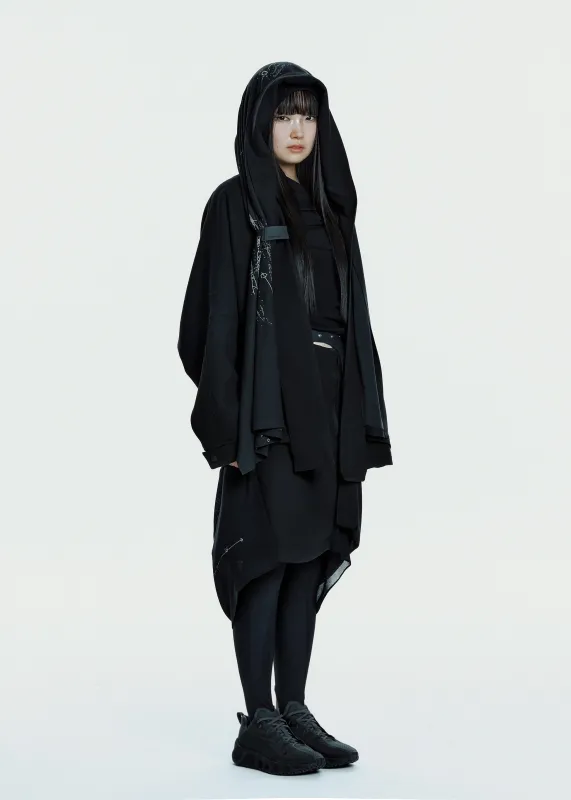 Hooded Jacket w/ Graphic Muffler made by HYEIN SEO