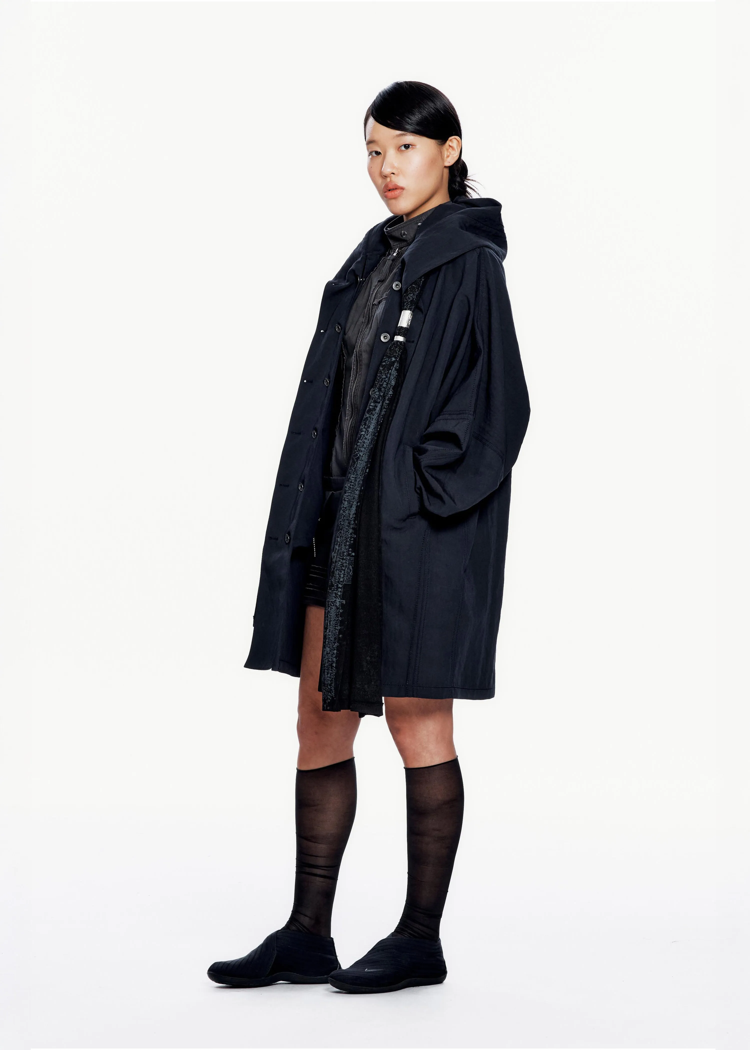 Hooded Coat w/ Graphic Muffler sold by HYEIN SEO