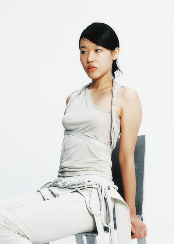 Sleeveless Knot Top w/ Back Strap made by HYEIN SEO