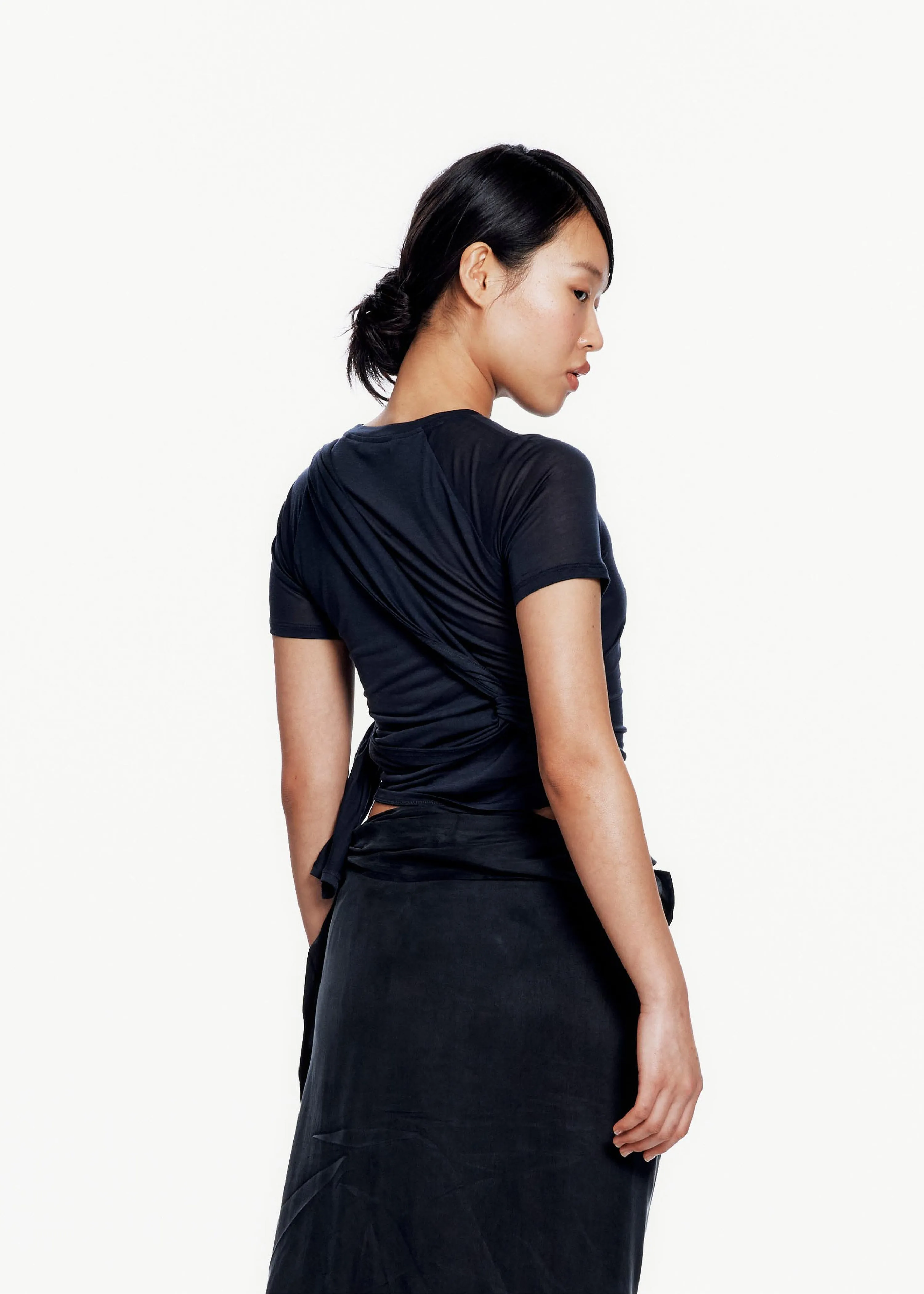 Tied Asymmetric T-shirt sold by HYEIN SEO