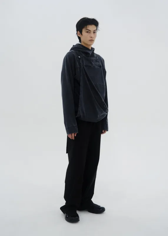Dyed Scarf Bag Hoodie made by HYEIN SEO
