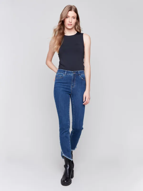 Front Tulip Hem Jeans - Indigo sold by Charlie B