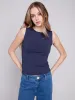 Sleeveless Super Stretch Top - Navy sold by Charlie B