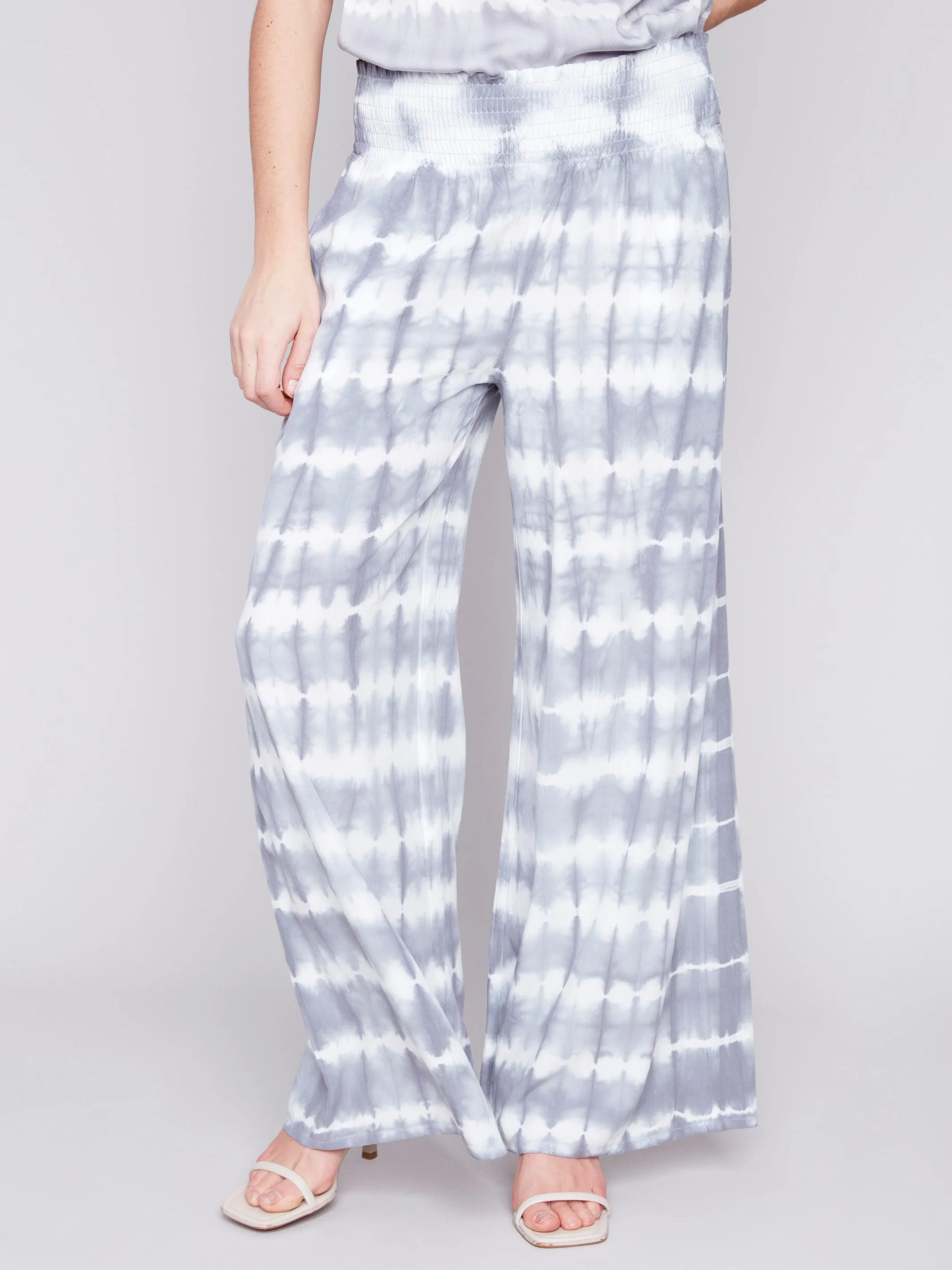Printed Flowy Palazzo Pants - Ceramic sold by Charlie B product image thumbnail 3