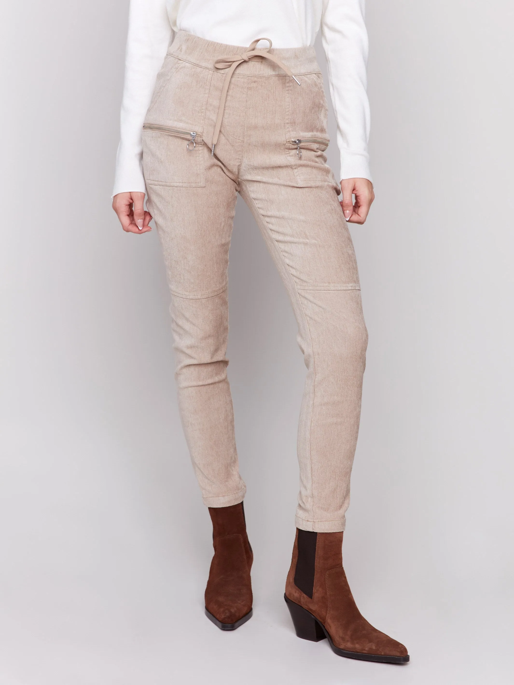 Corduroy Jogger Pants - Almond sold by Charlie B product image thumbnail 5