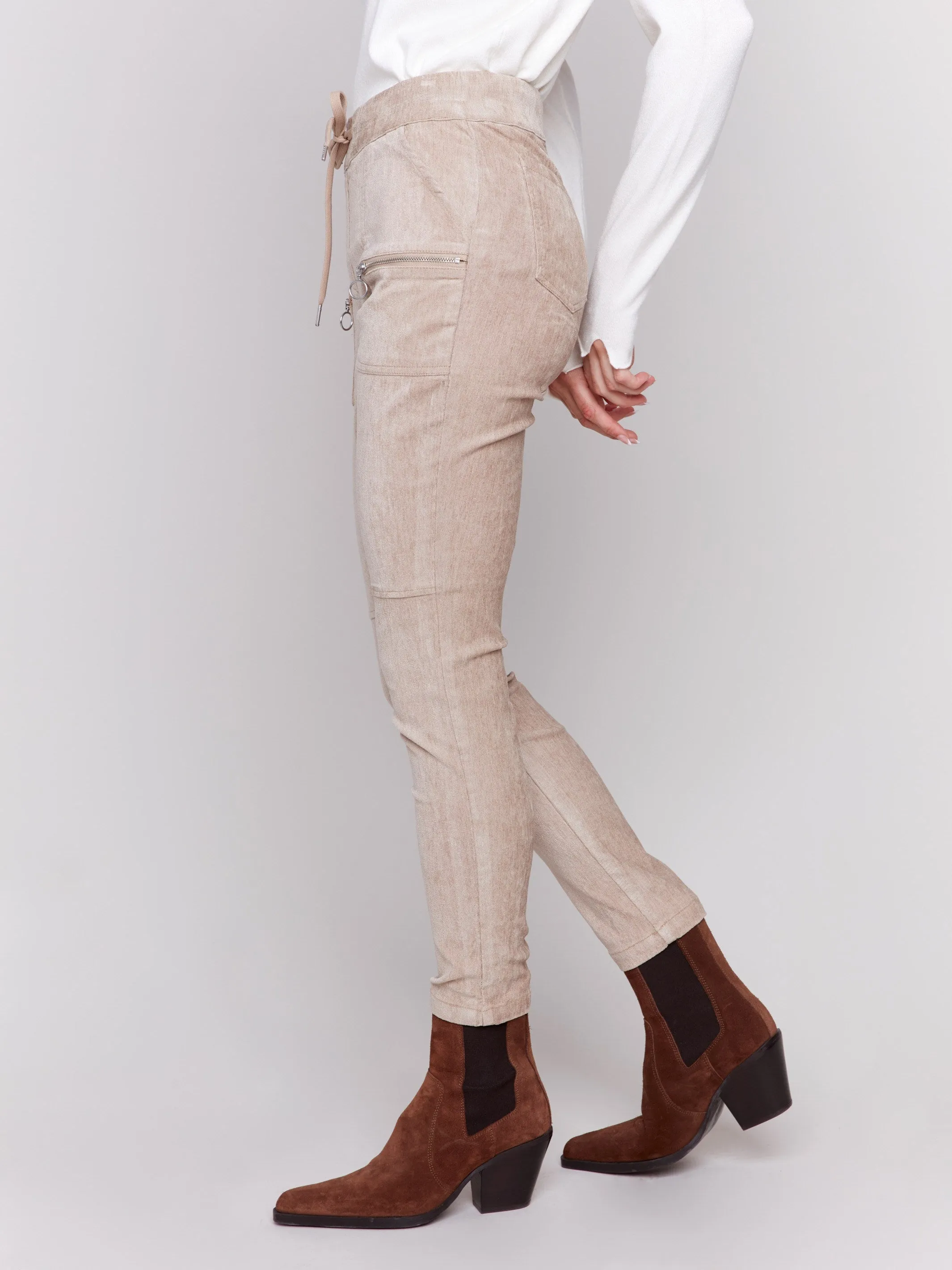 Corduroy Jogger Pants - Almond sold by Charlie B product image thumbnail 3