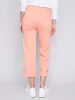 Cropped Pull-On Twill Pants with Hem Tab - Tangerine sold by Charlie B