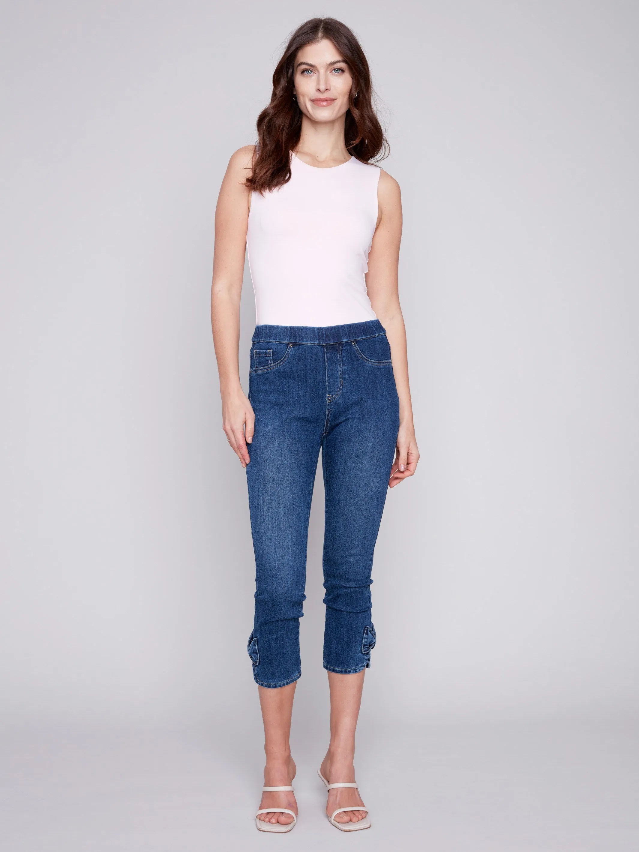 Pull-On Jeans with Bow Detail - Indigo sold by Charlie B