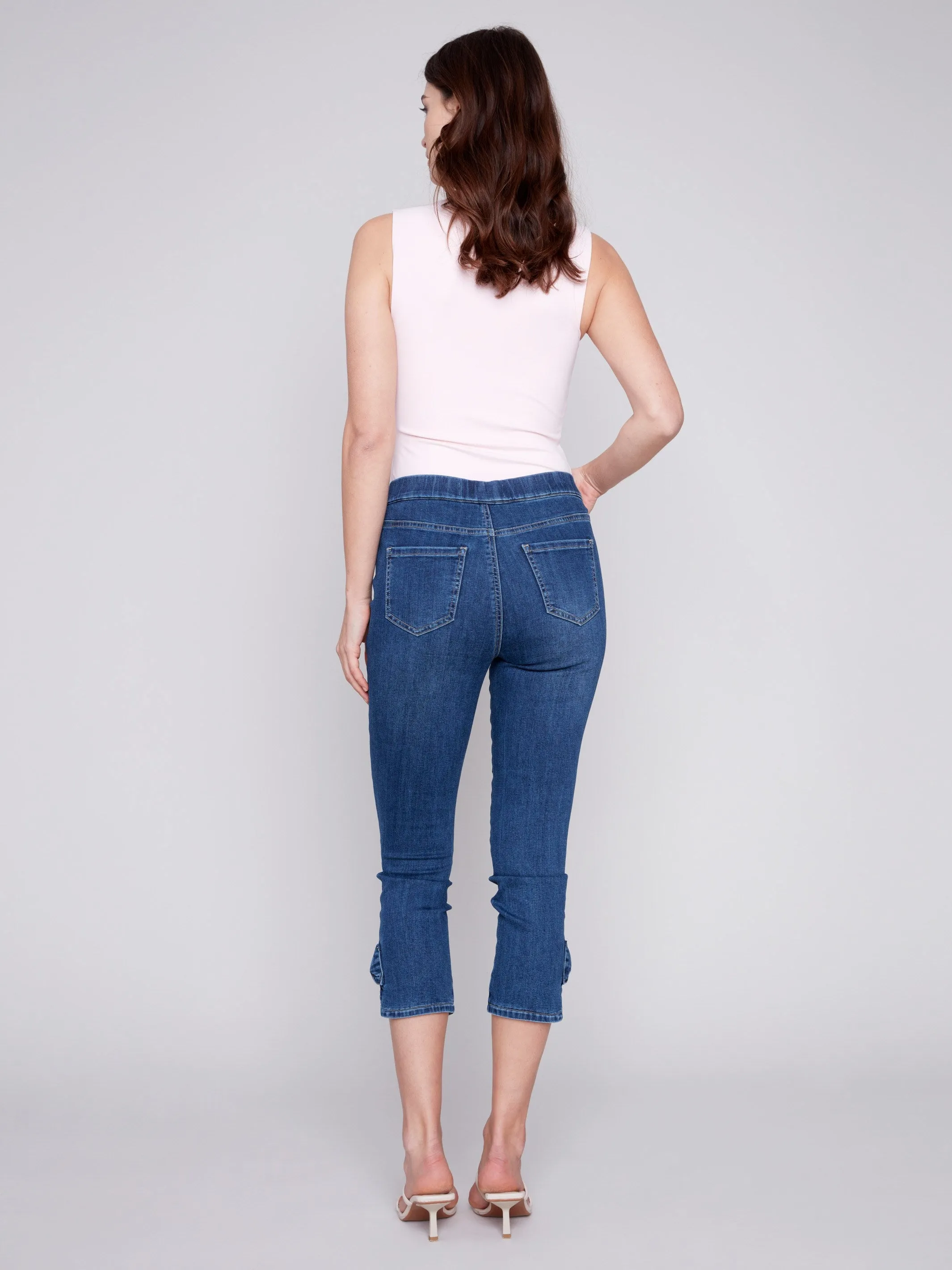 Pull-On Jeans with Bow Detail - Indigo sold by Charlie B product image thumbnail 5