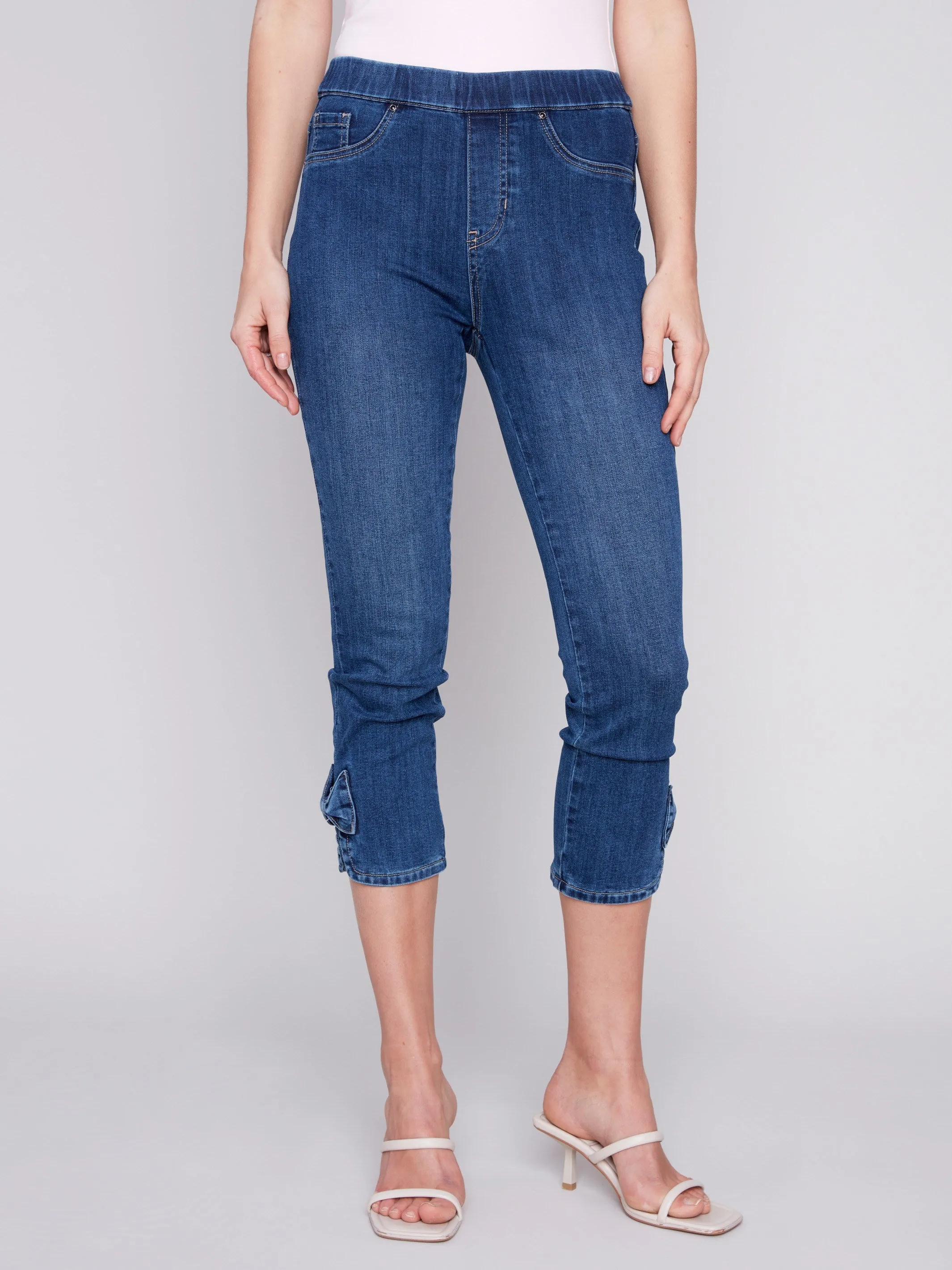 Pull-On Jeans with Bow Detail - Indigo sold by Charlie B product image thumbnail 2