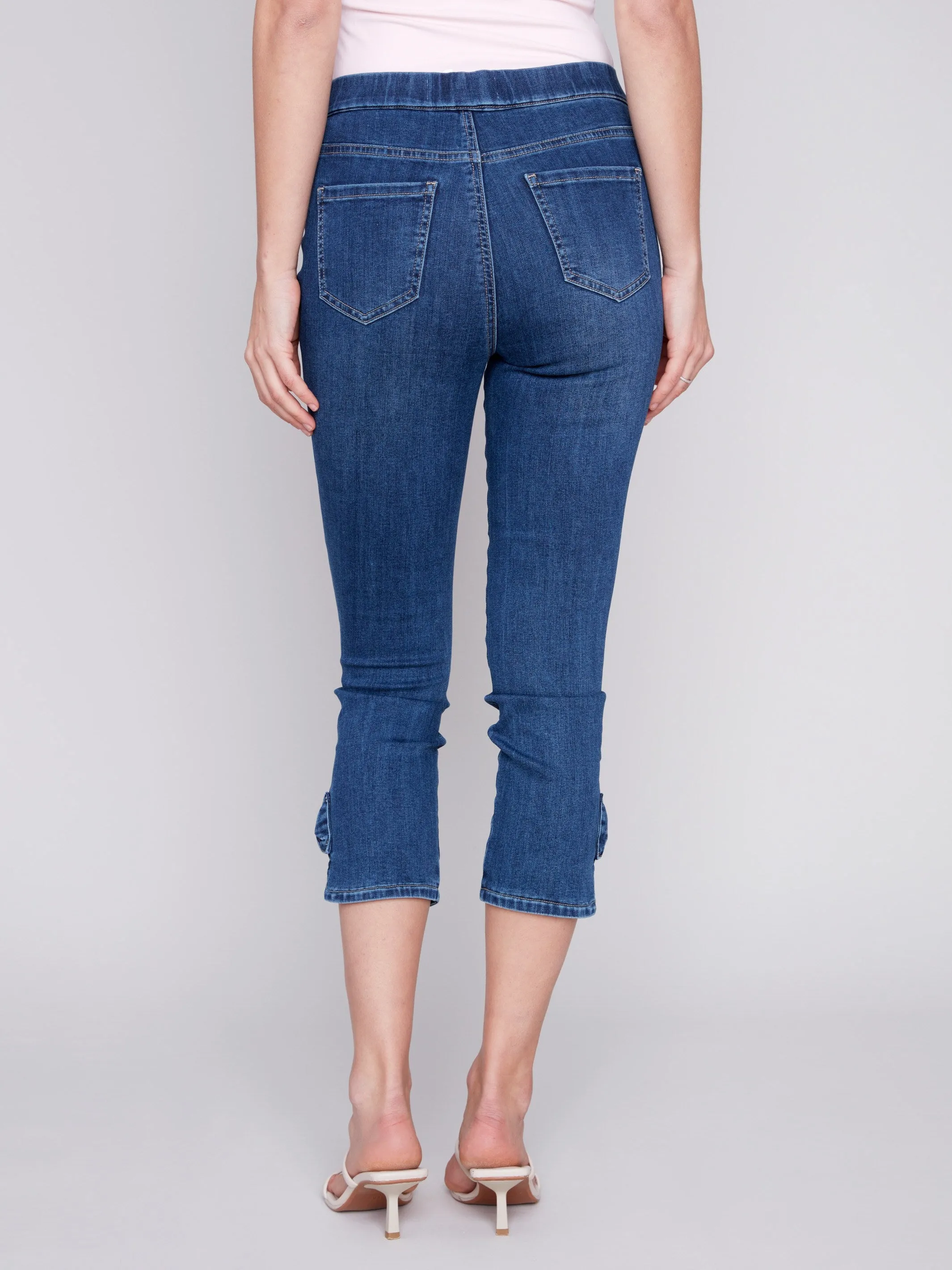 Pull-On Jeans with Bow Detail - Indigo sold by Charlie B product image thumbnail 3