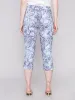 Printed Stretch Pull-On Capri Pants - Leaves sold by Charlie B