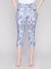 Printed Stretch Pull-On Capri Pants - Leaves sold by Charlie B