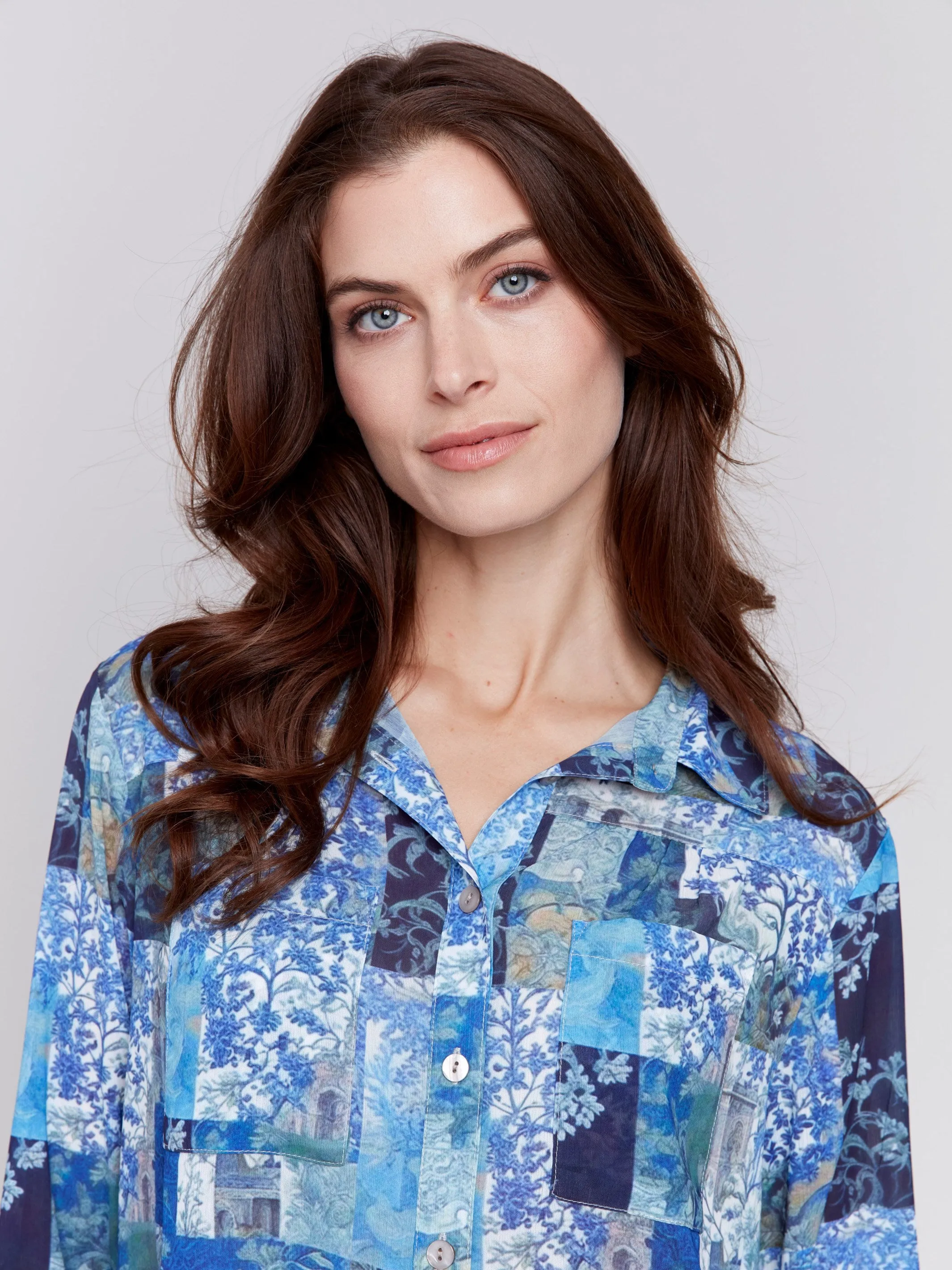 Printed Button-Front Blouse - Eden sold by Charlie B product image thumbnail 3