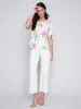 Printed Linen Dolman Top - Wildflower sold by Charlie B