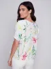 Printed Linen Dolman Top - Wildflower sold by Charlie B