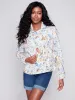 Printed Linen Blend Jacket - Seaside sold by Charlie B
