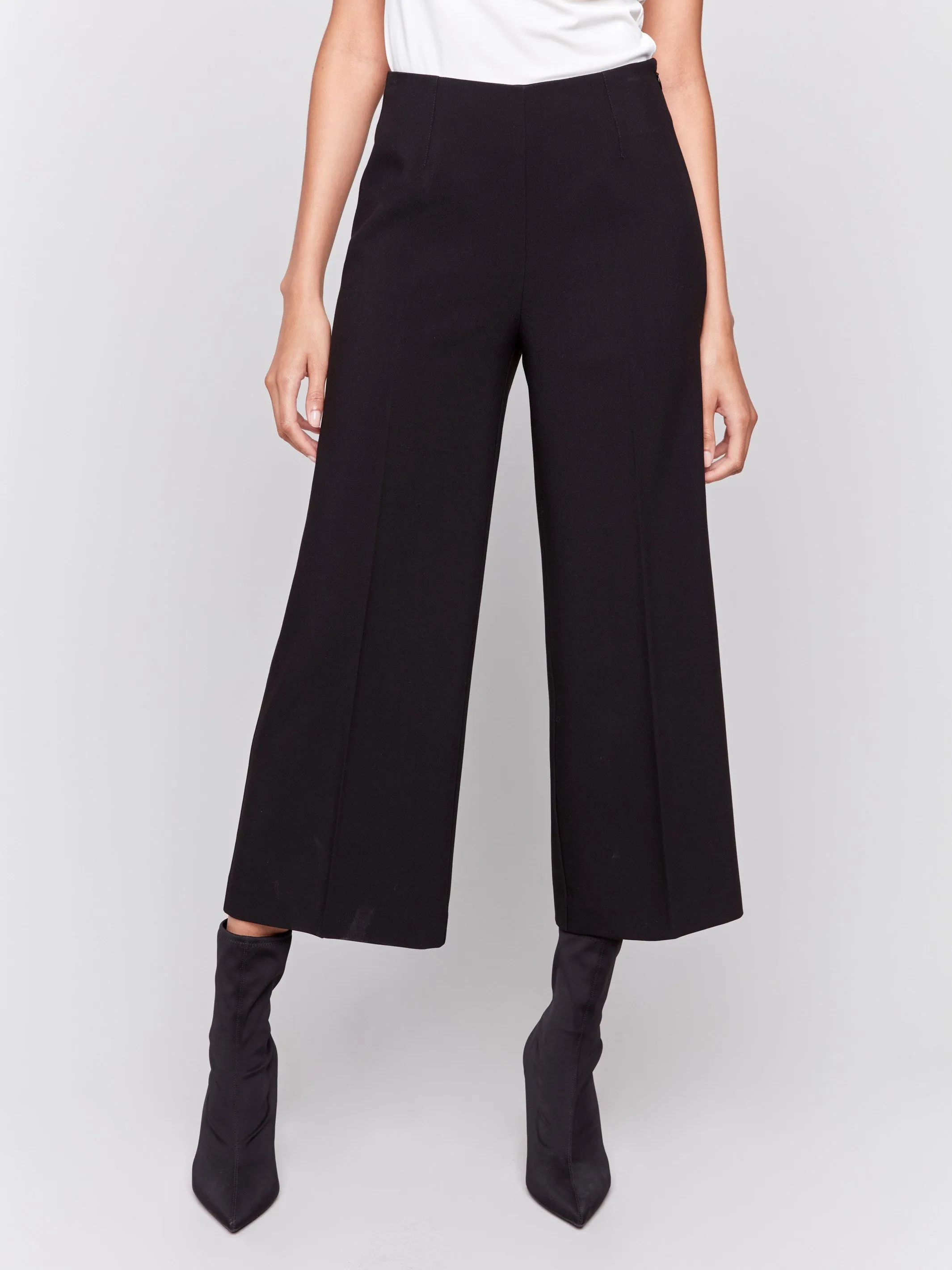 Cropped Wide Leg Pants - Black sold by Charlie B product image thumbnail 2