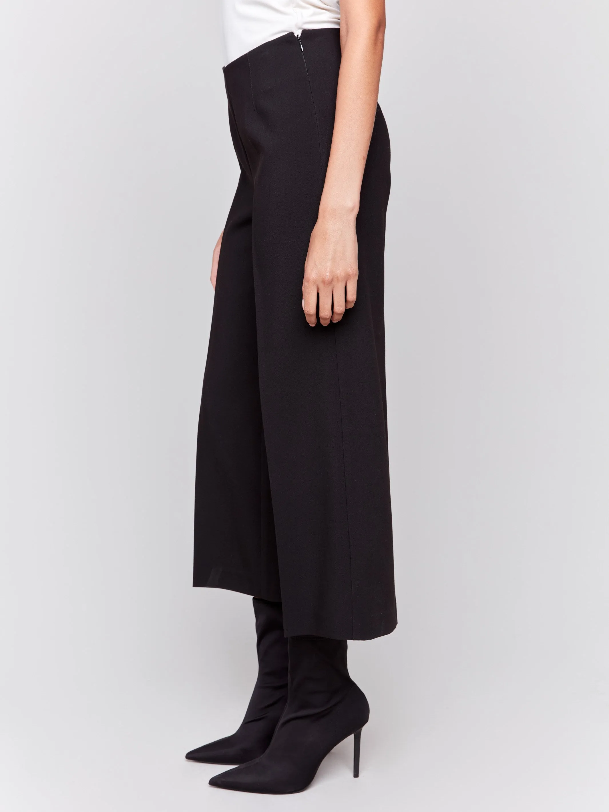Cropped Wide Leg Pants - Black sold by Charlie B product image thumbnail 3