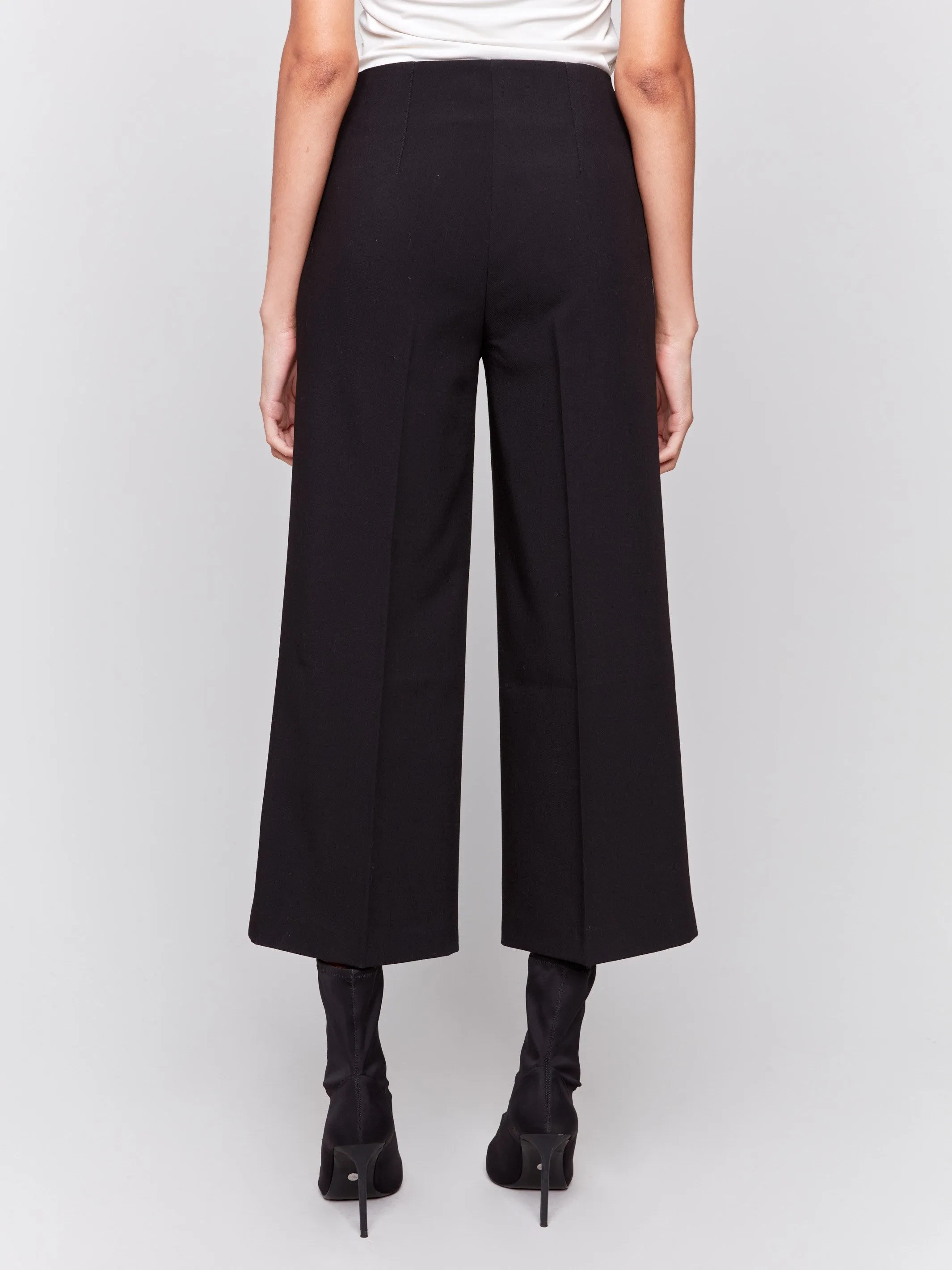 Cropped Wide Leg Pants - Black sold by Charlie B product image thumbnail 4