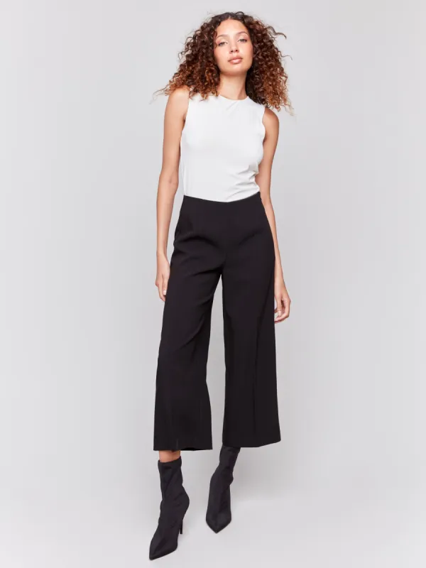 Cropped Wide Leg Pants - Black sold by Charlie B