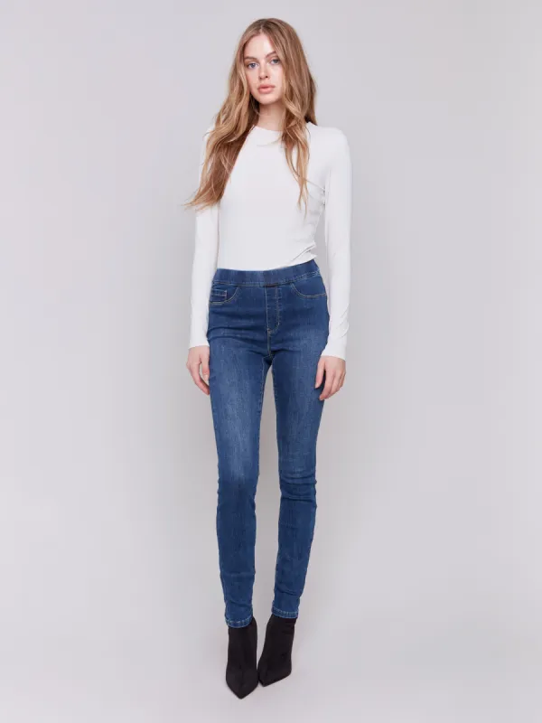 Denim Pull-On Pants - Indigo sold by Charlie B