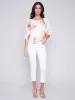 Off-The-Shoulder Cotton Blouse - Flowers sold by Charlie B