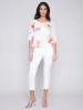 Off-The-Shoulder Cotton Blouse - Flowers sold by Charlie B