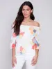 Off-The-Shoulder Cotton Blouse - Flowers sold by Charlie B