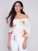 Off-The-Shoulder Cotton Blouse - Flowers sold by Charlie B