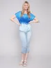 Tie Dye Dolman Top - Sky sold by Charlie B