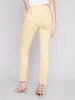 Frayed Hem Twill Pants - Lemon sold by Charlie B