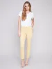 Frayed Hem Twill Pants - Lemon sold by Charlie B