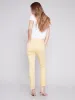 Frayed Hem Twill Pants - Lemon sold by Charlie B