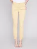 Frayed Hem Twill Pants - Lemon sold by Charlie B